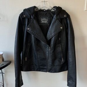 Levi's Women's Black Faux Leather Biker Jacket